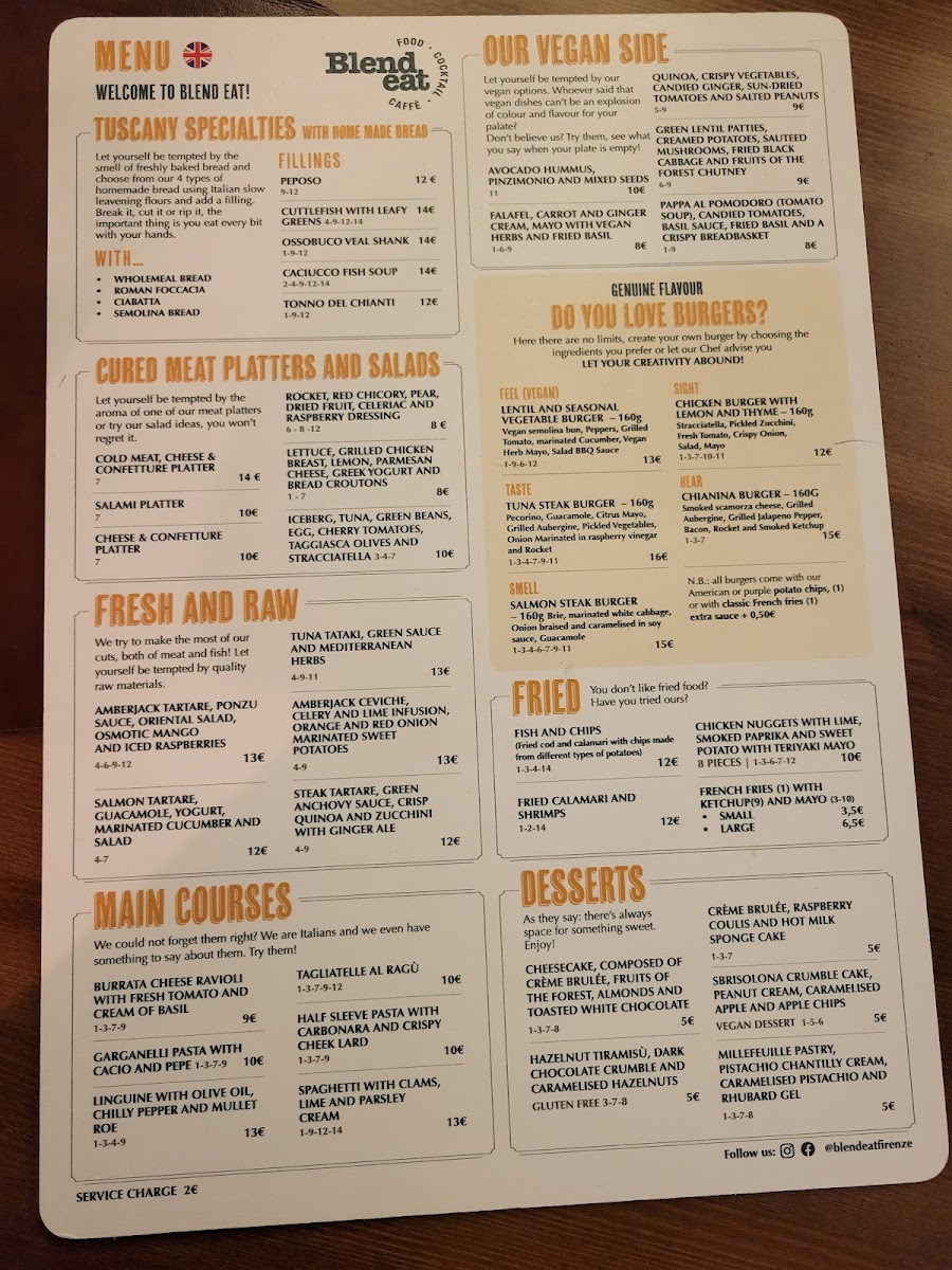 Menu Blend Eat - Ristorante, Eventi, Cocktail Bar-1