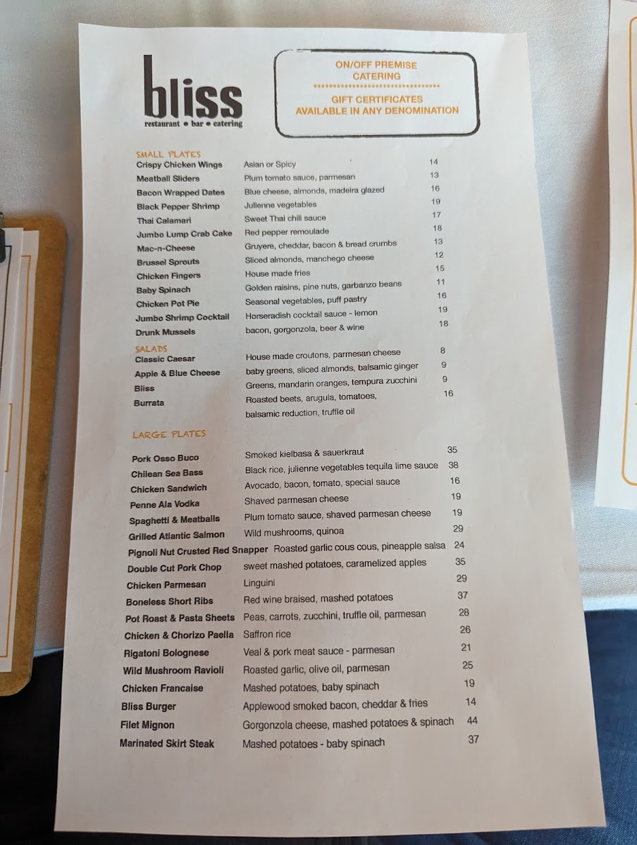 Menu Bliss-4