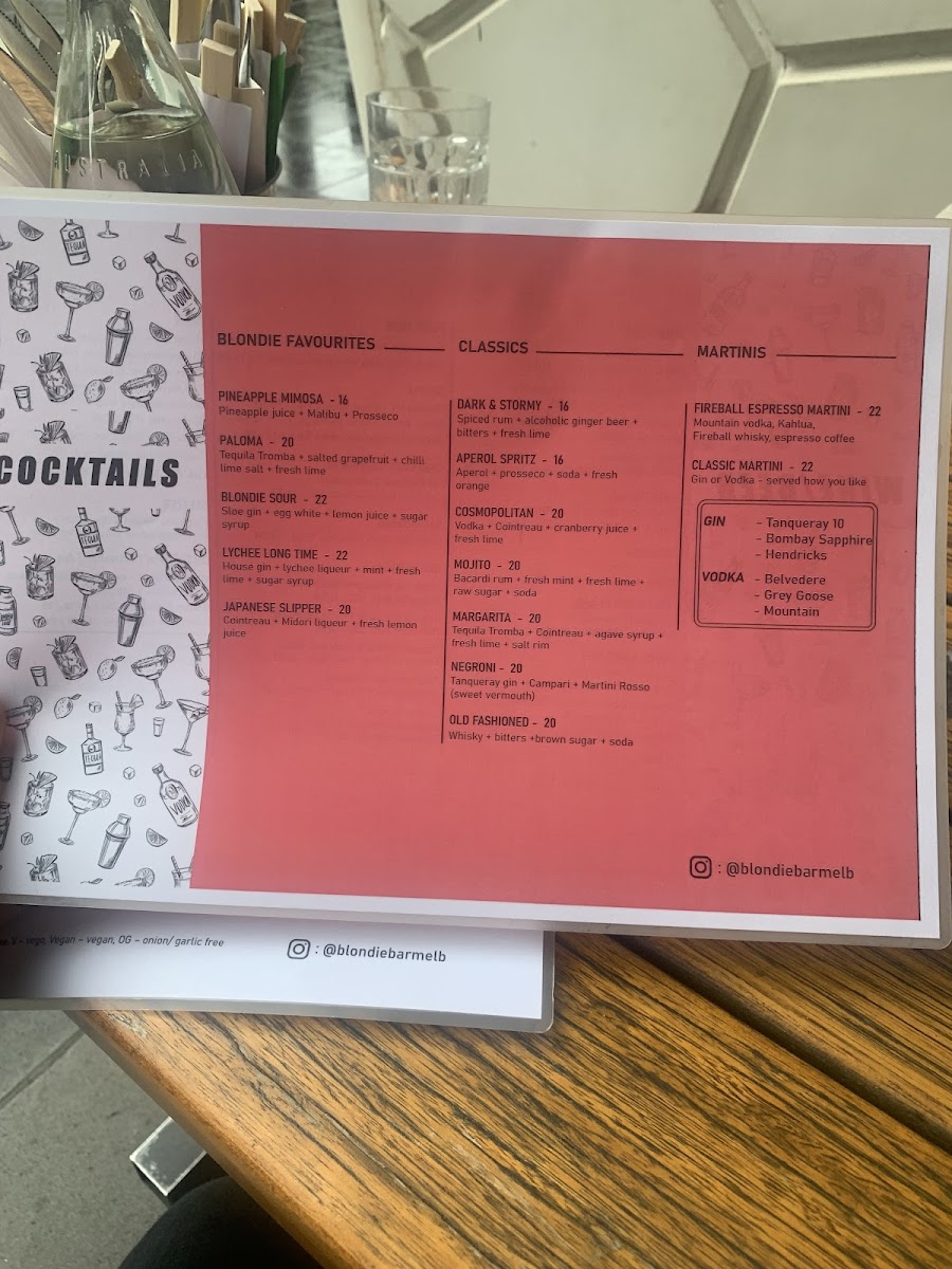 Menu Blondie Bar-4