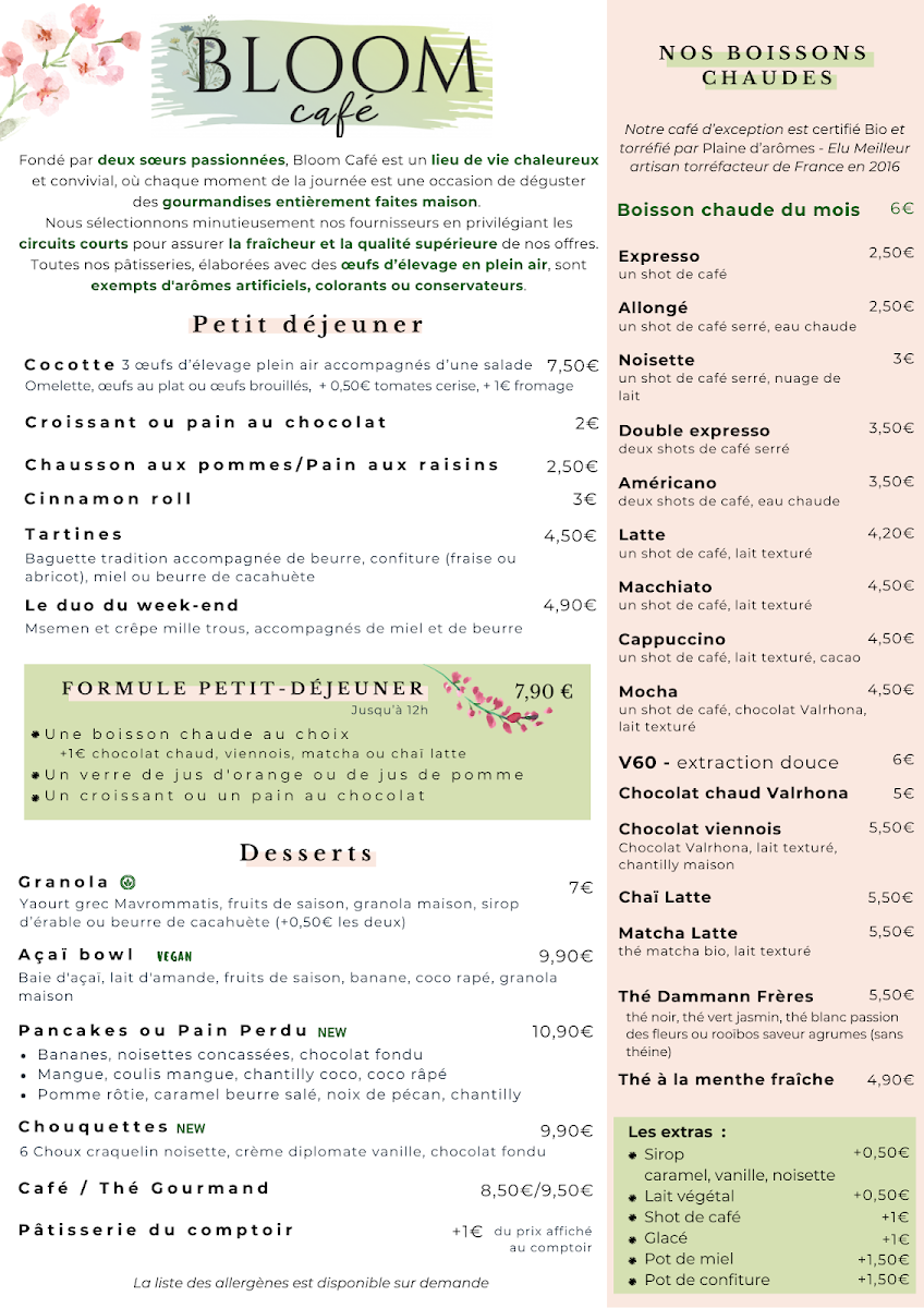 Menu Bloom Café-1