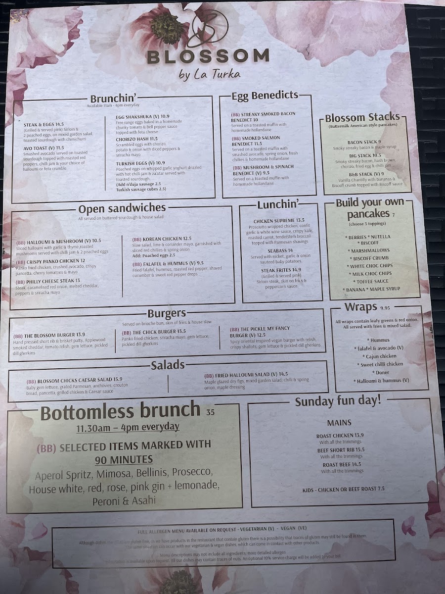 Menu Blossom Bistro By La Turka-1