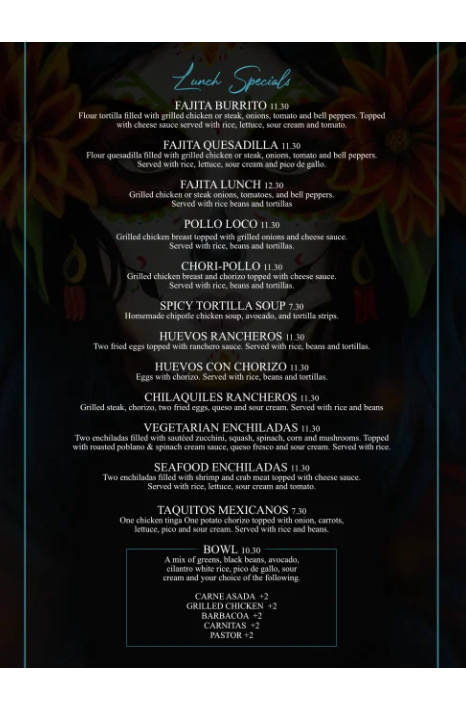 Menu Blue Agave Street Tacos And Margaritas-8