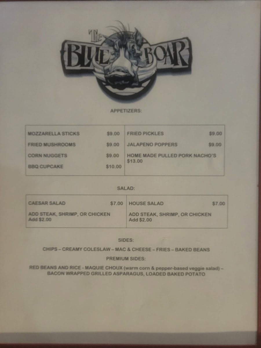 Menu Blue Boar Restaurant & Bar-2
