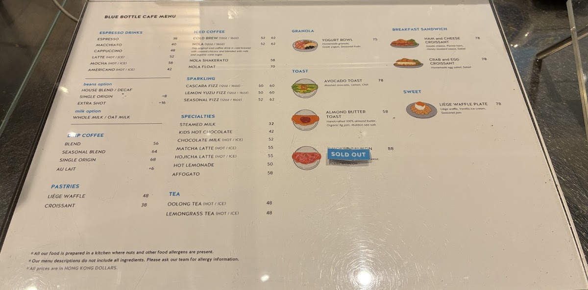 Menu Blue Bottle Coffee (Lyndhurst Terrace)-1