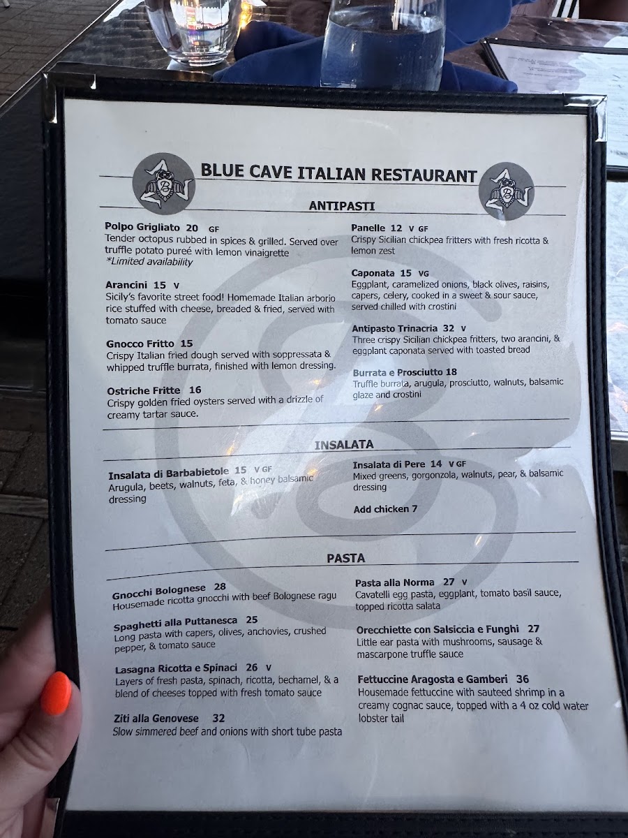 Menu Blue Cave Italian-3