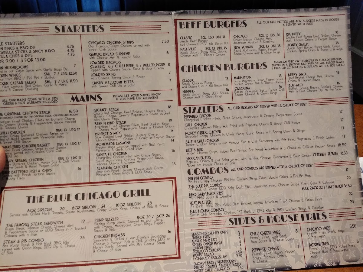 Menu Blue Chicago Grill Dundonald-3