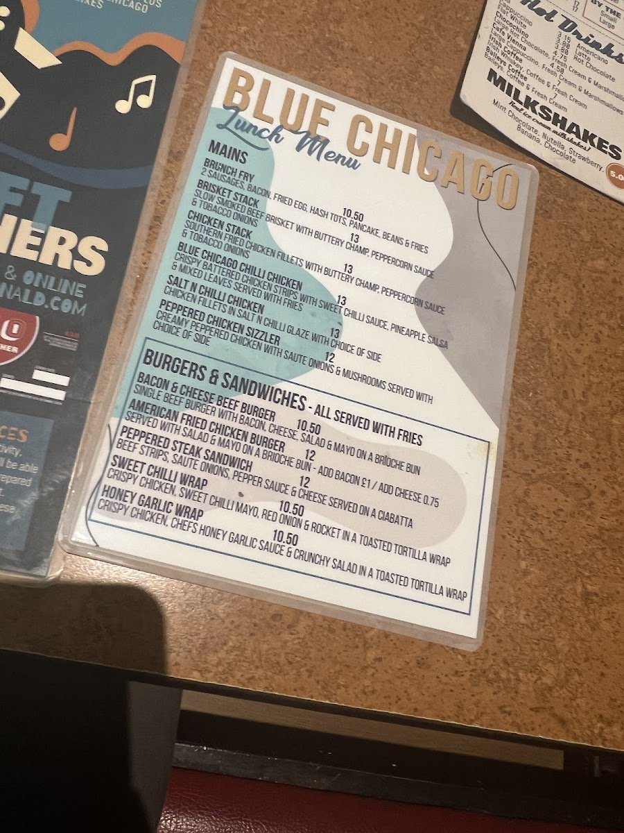 Menu Blue Chicago Grill Dundonald-7