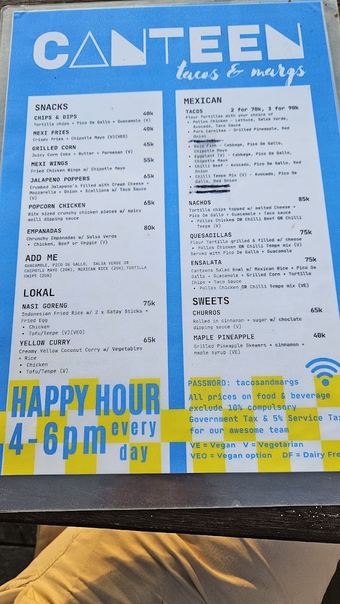 Menu Blue Corner - Beach Bar-2