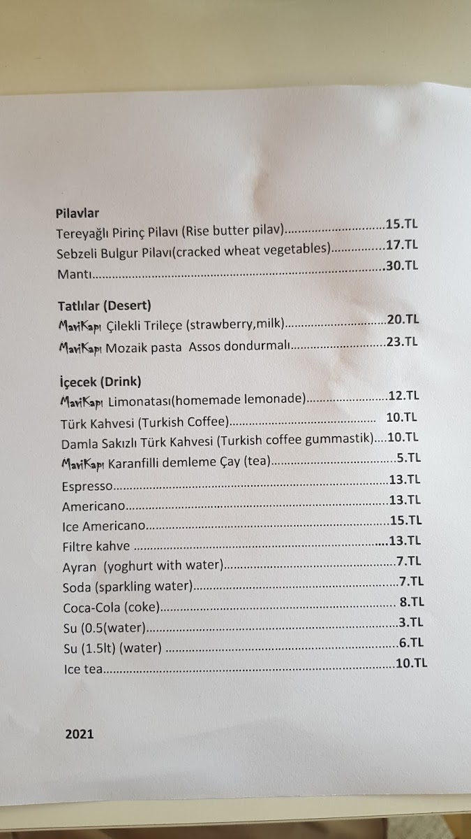 Menu Blue Door Café-2