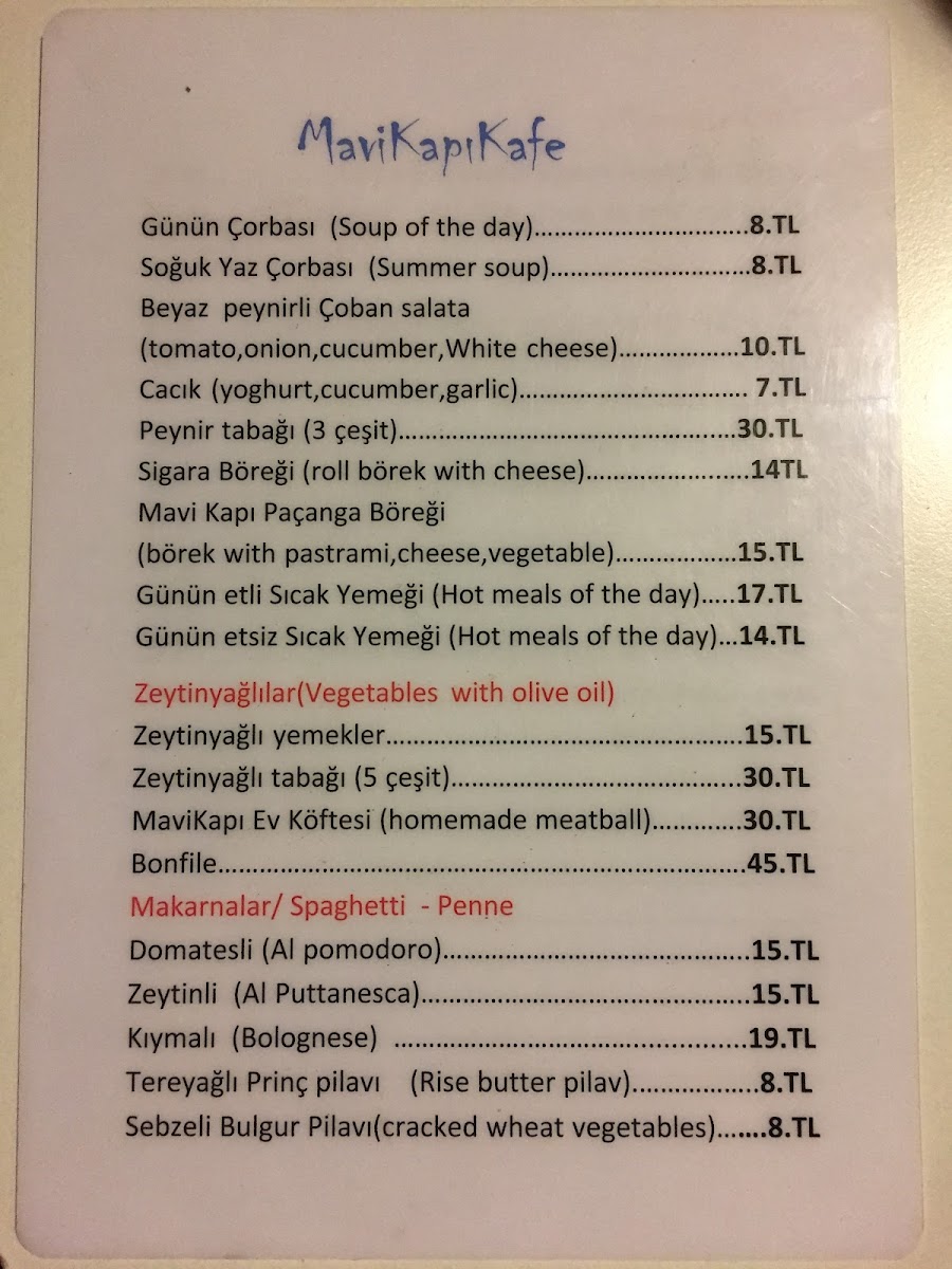 Menu Blue Door Café-3
