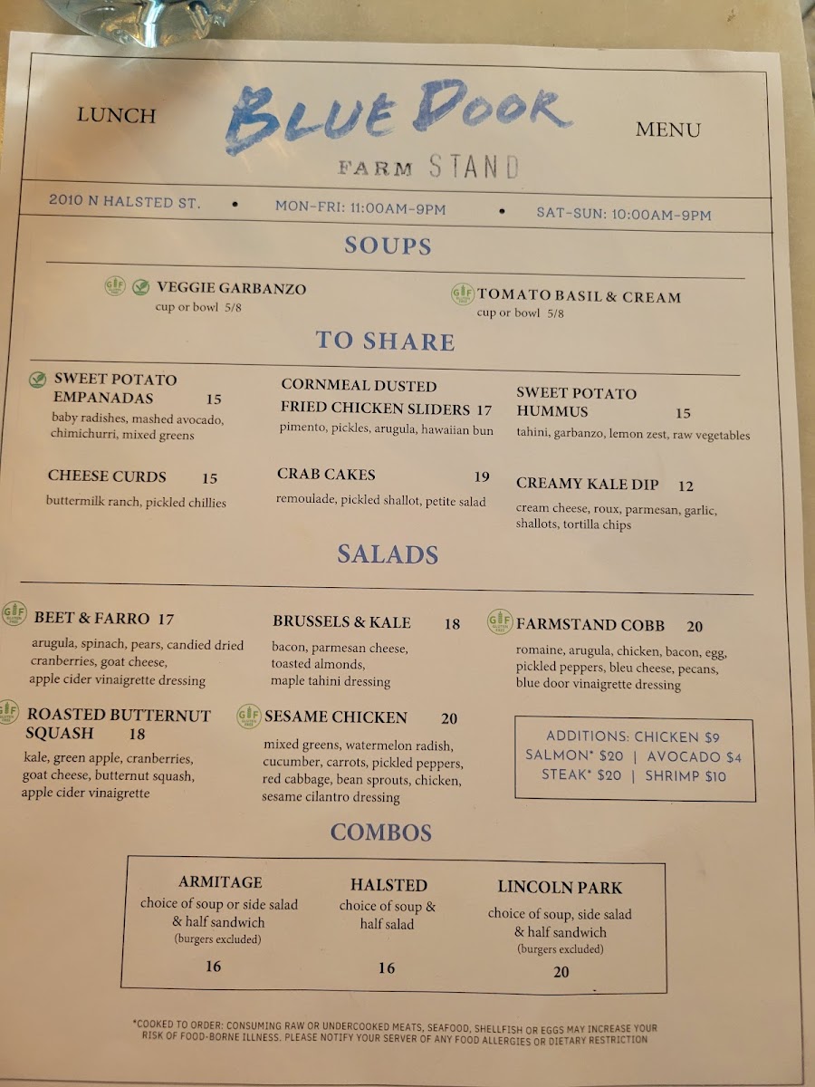 Menu Blue Door Farm Stand-1