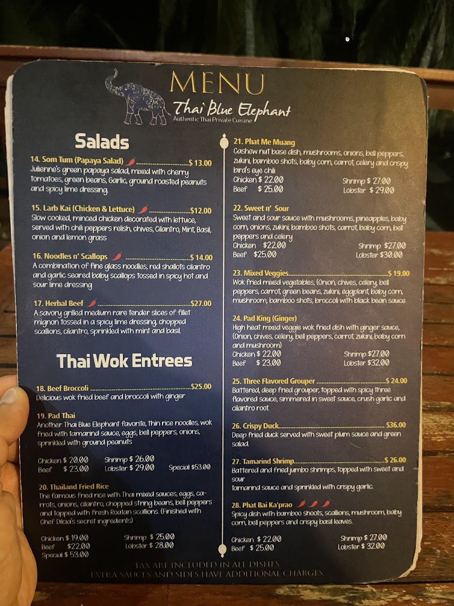 Menu Blue Elephant Thai-1