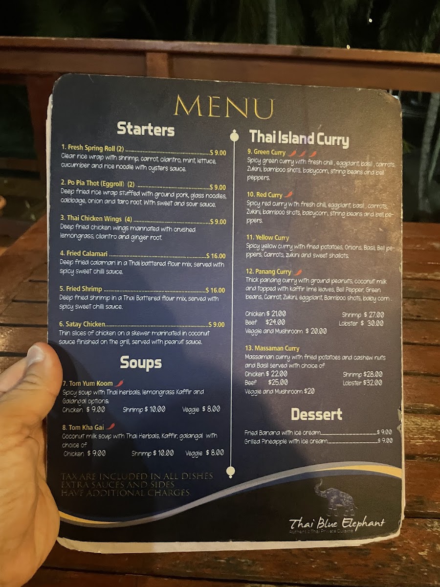 Menu Blue Elephant Thai-2
