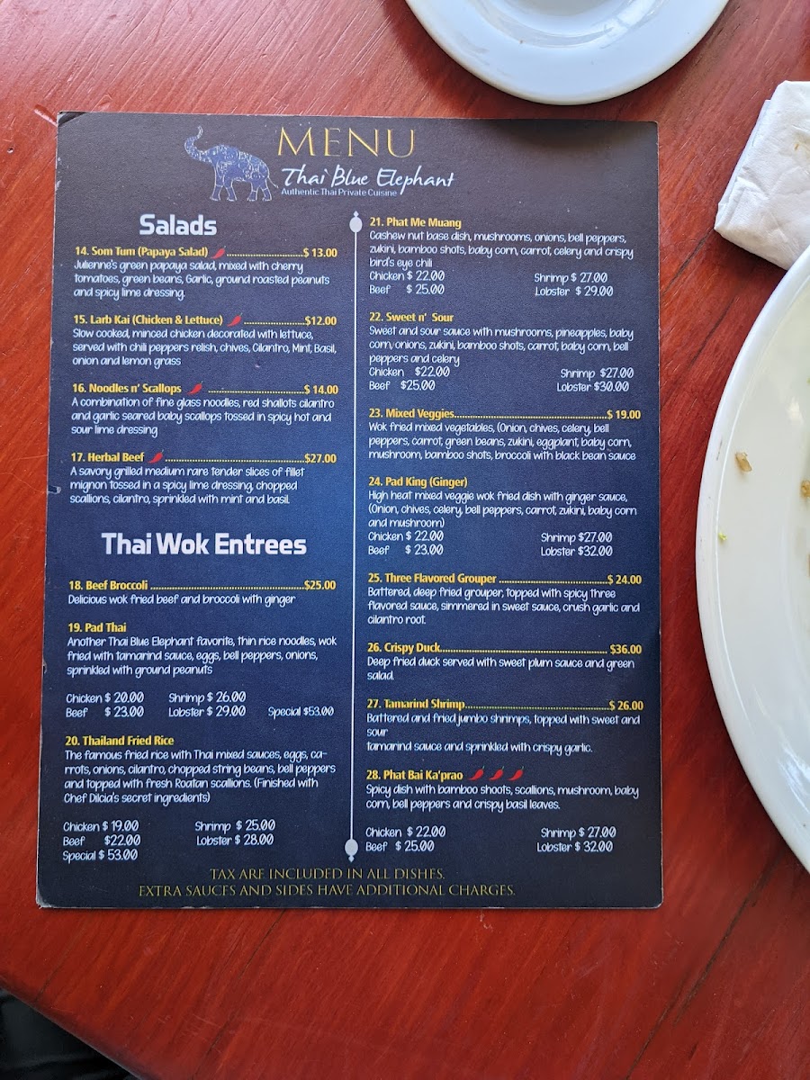 Menu Blue Elephant Thai-7