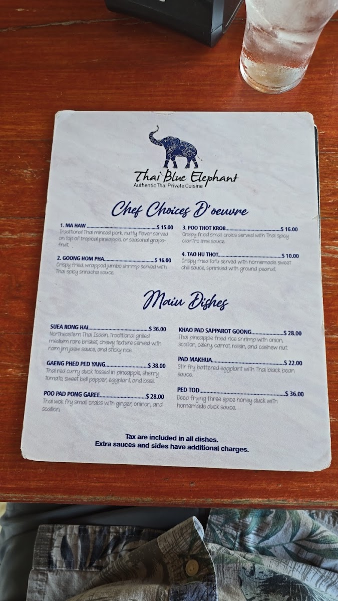 Menu Blue Elephant Thai-9