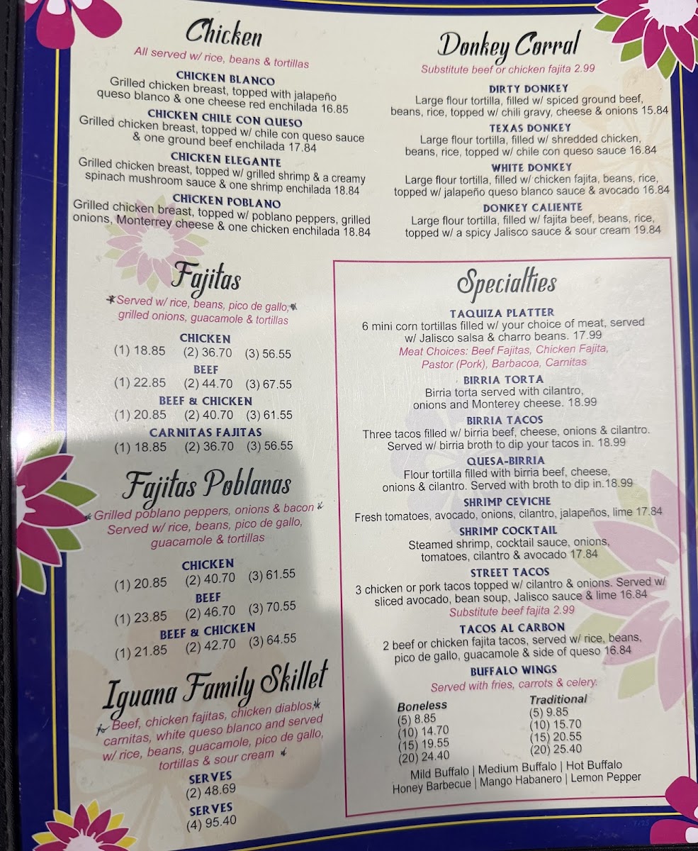 Menu Blue Iguana Taco House-1