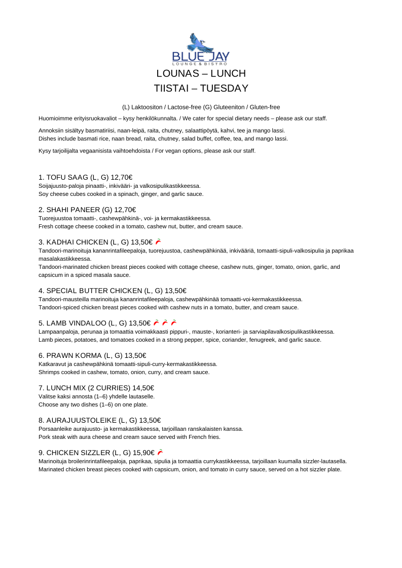 Menu Blue Jay Ravintola &bar-3