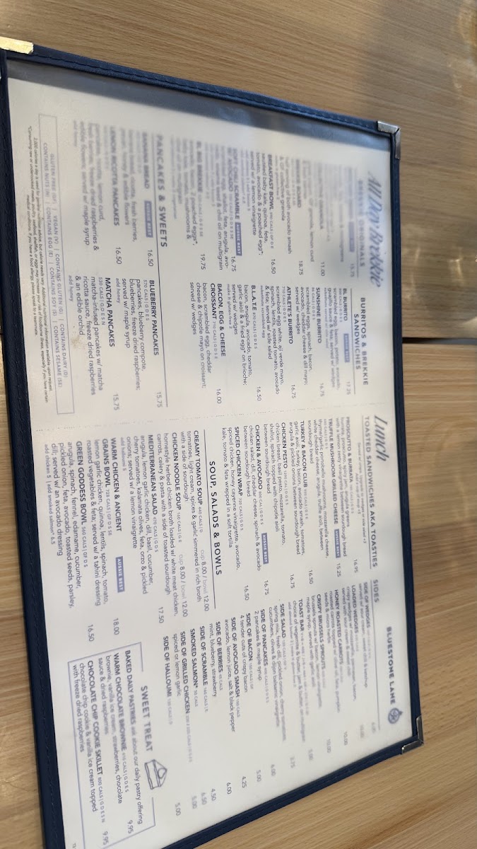 Menu Bluestone Lane Princeton Cafe-8