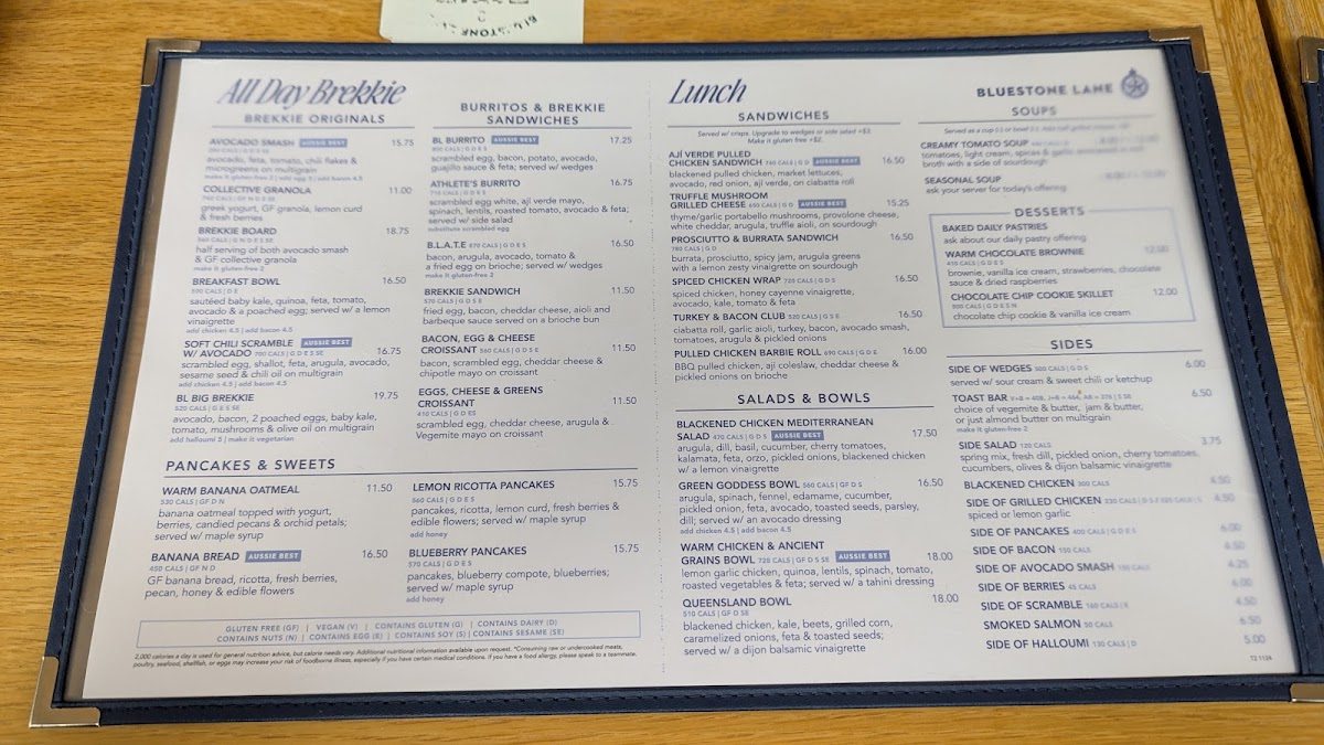 Menu Bluestone Lane Tribeca Café-2