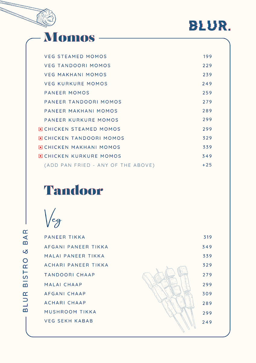 Menu Blur Bistro & Bar-7