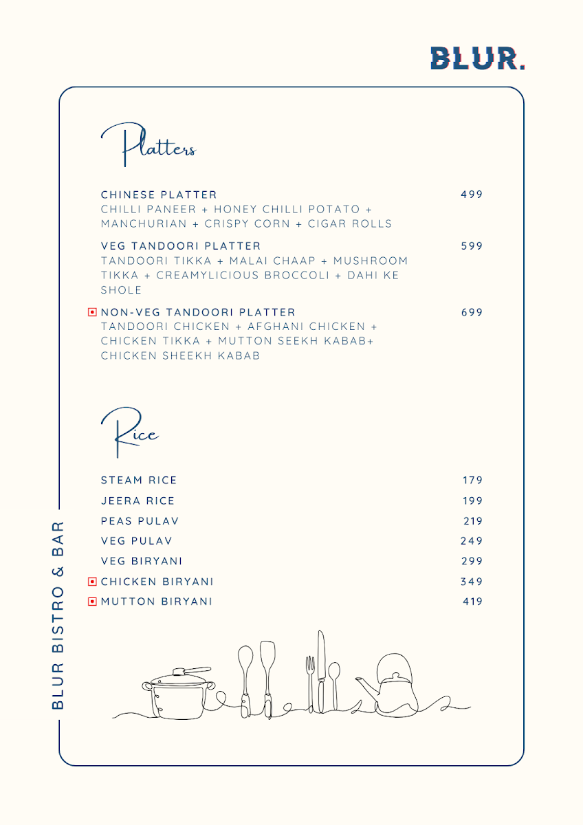 Menu Blur Bistro & Bar-8