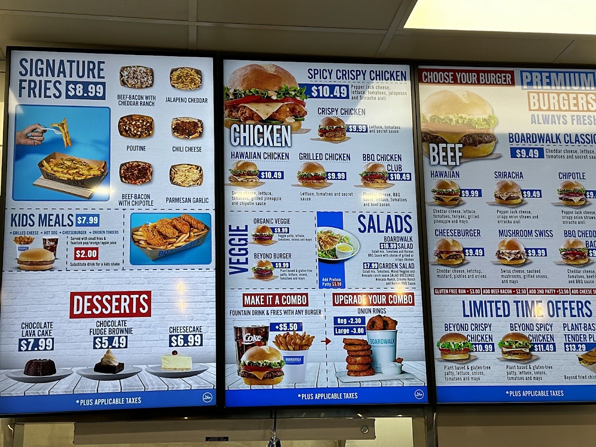 Menu Boardwalk Burgers - Winnipeg-3