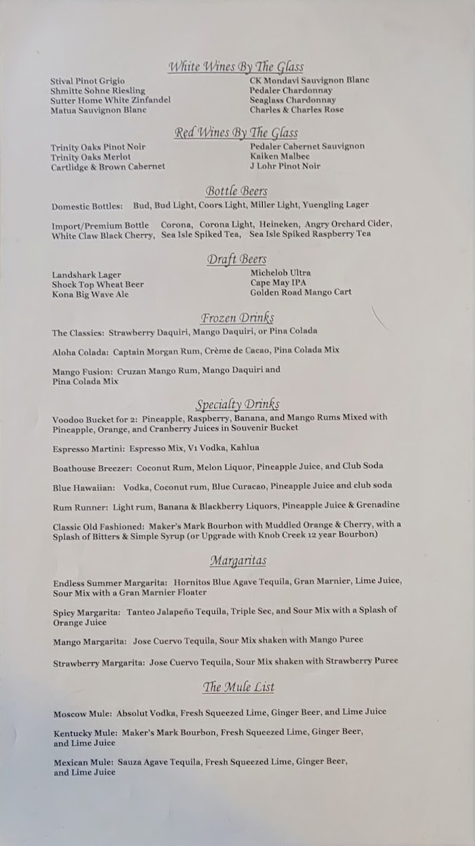 Menu Boathouse Restaurant-1
