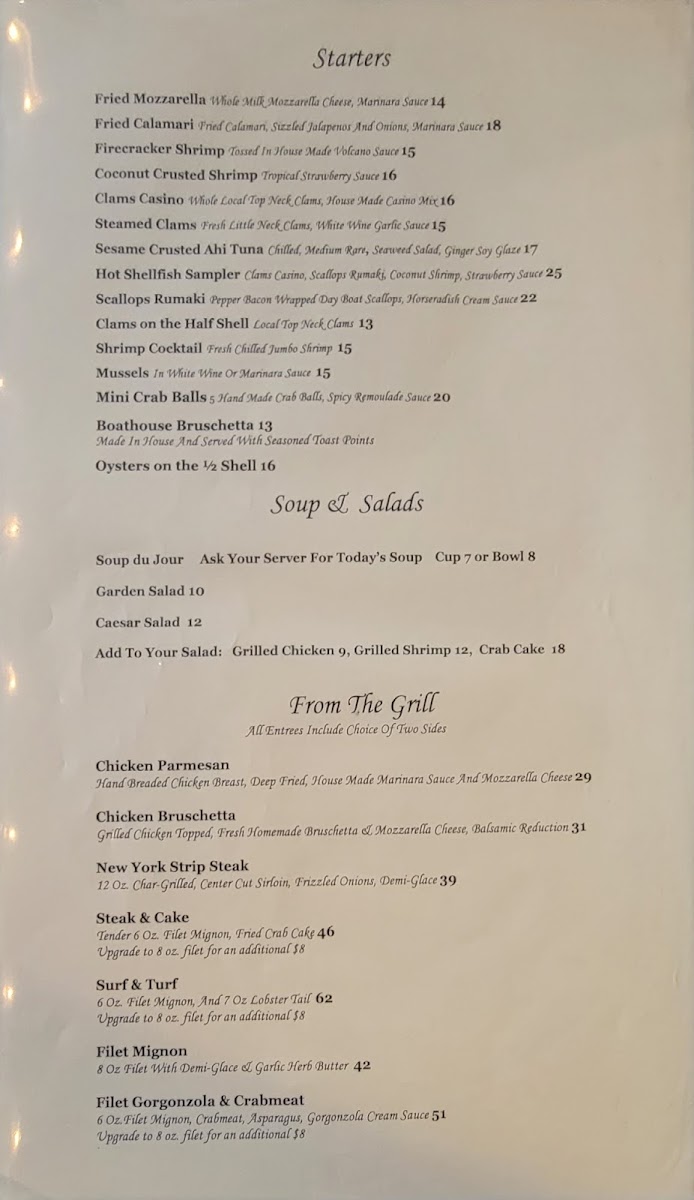 Menu Boathouse Restaurant-2