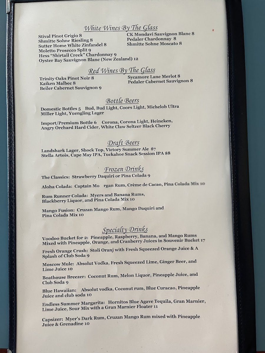 Menu Boathouse Restaurant-6