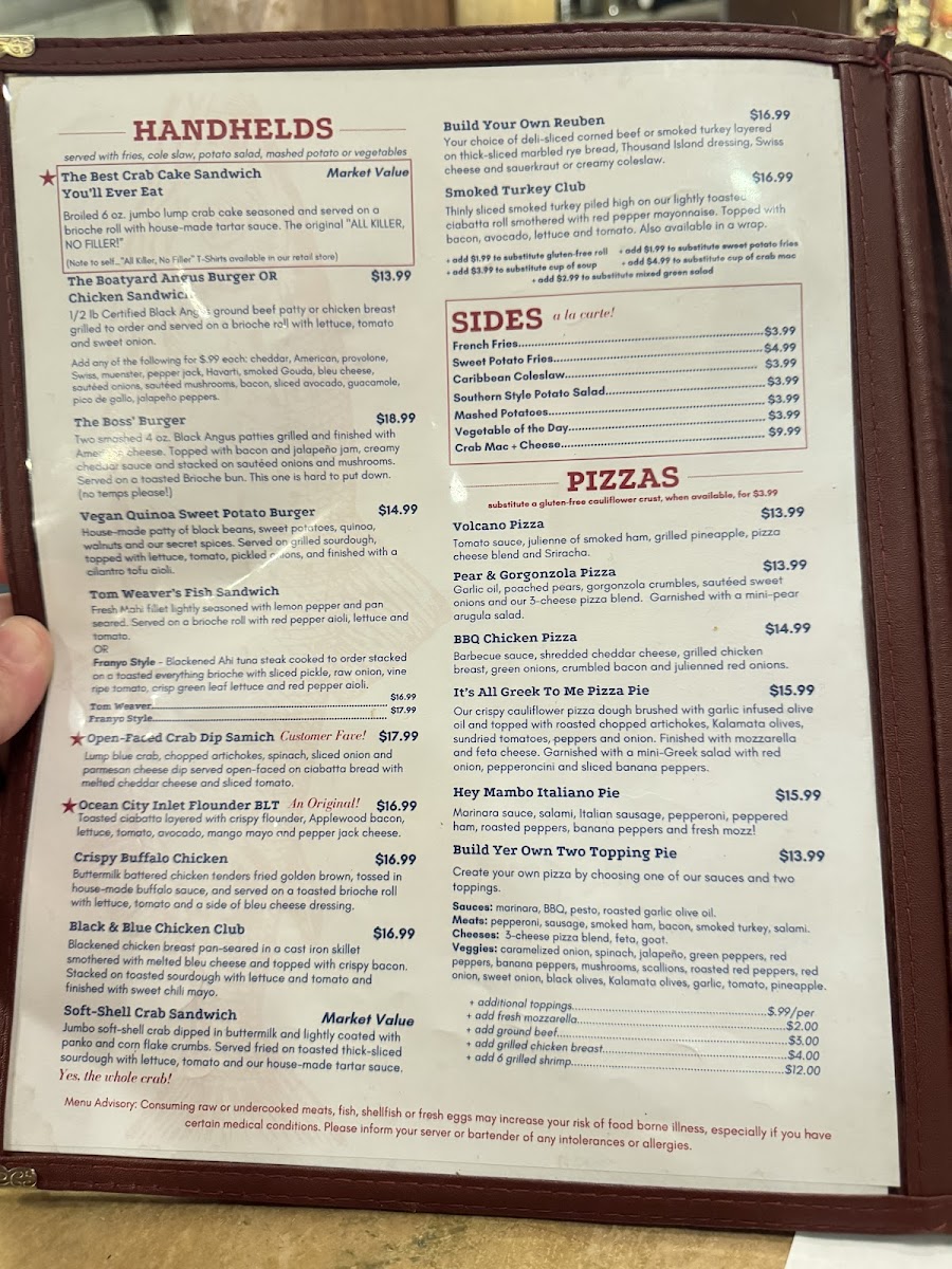 Menu Boatyard Bar & Grill-1