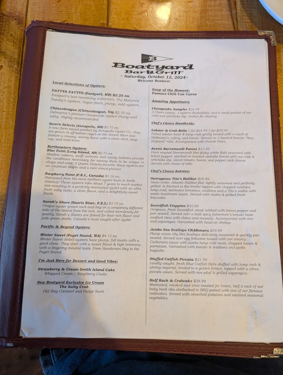Menu Boatyard Bar & Grill-9