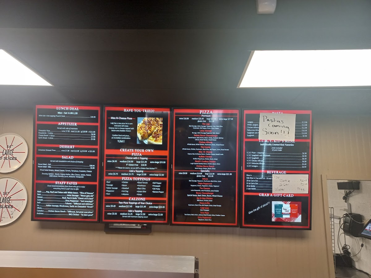 Menu Bob & Luigi's Pizzeria-2