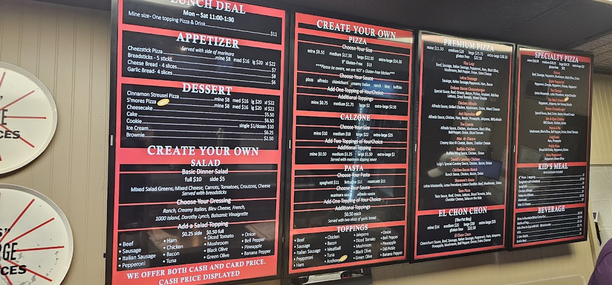 Menu Bob & Luigi's Pizzeria-4