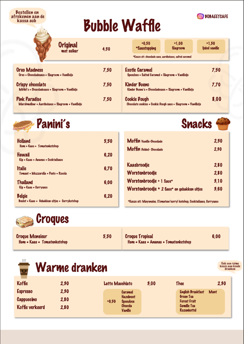 Menu Boba Eetcafe - Sint-Niklaas-1