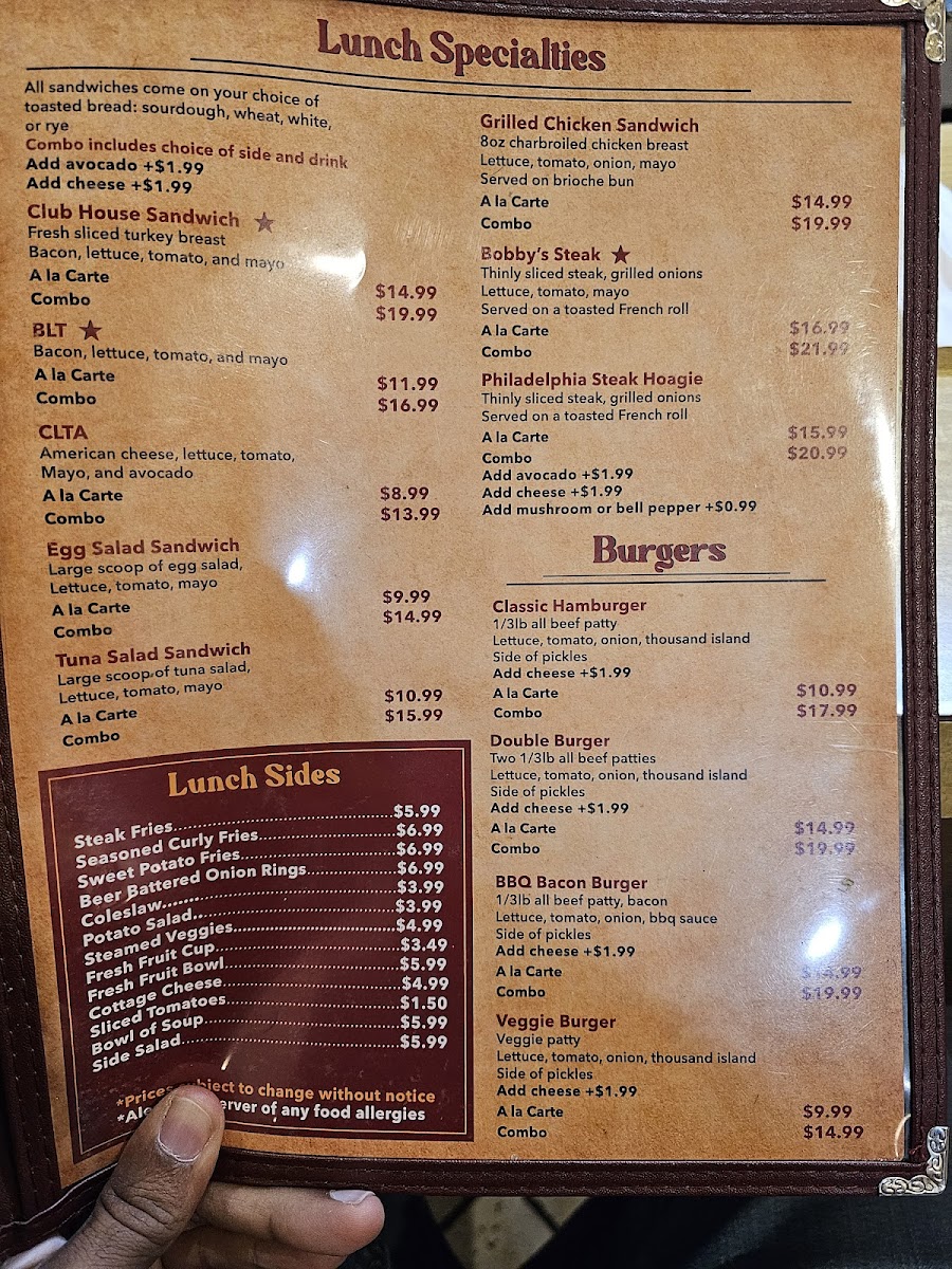 Menu Bobby’S Coffee Shop-2