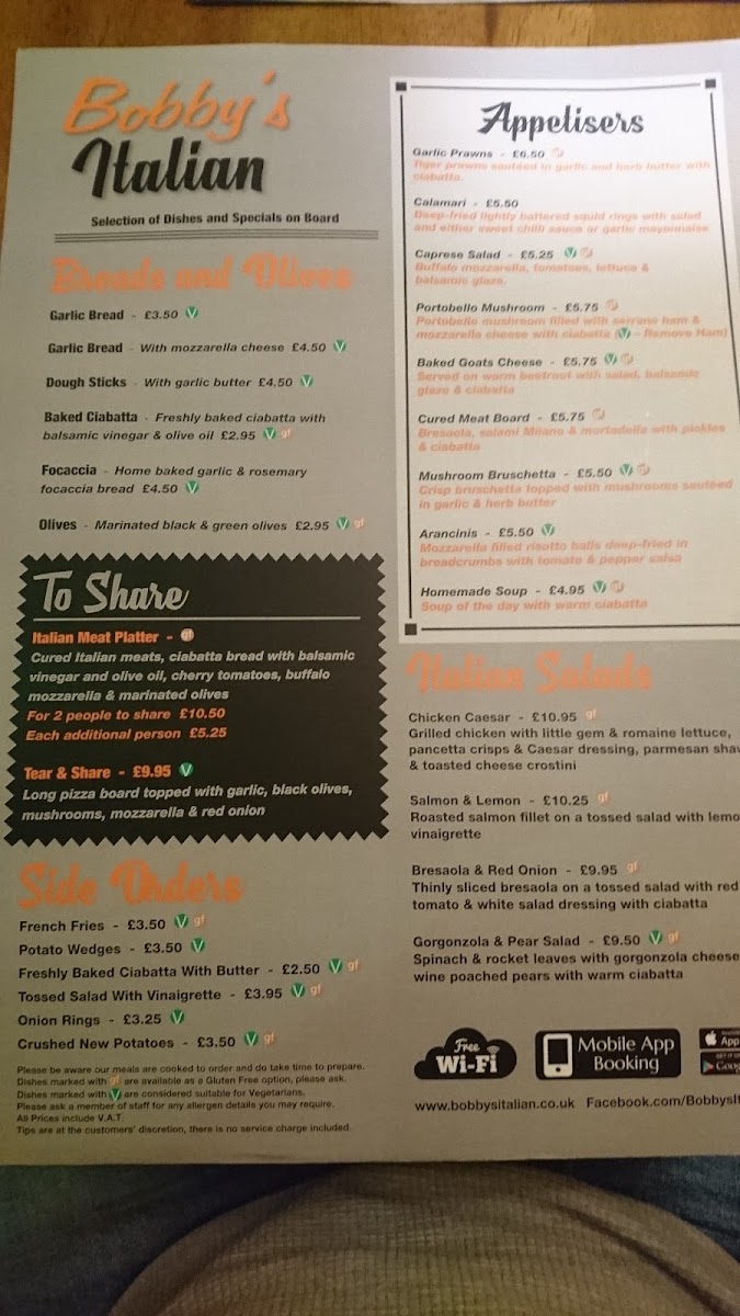 Menu Bobby’S Italian Restaurant-2