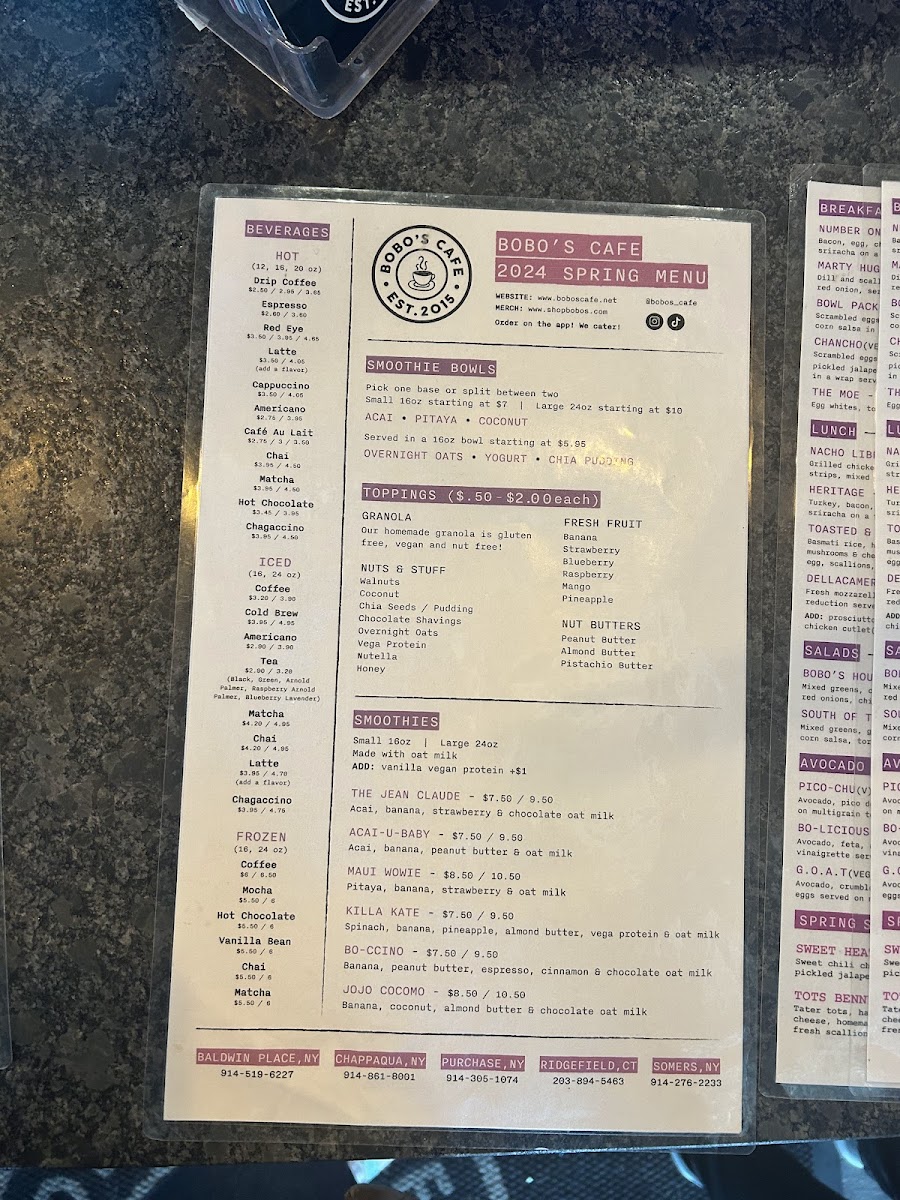 Menu Bobo's Cafe-4