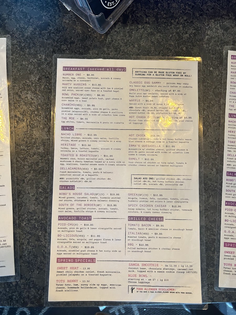 Menu Bobo's Cafe-6