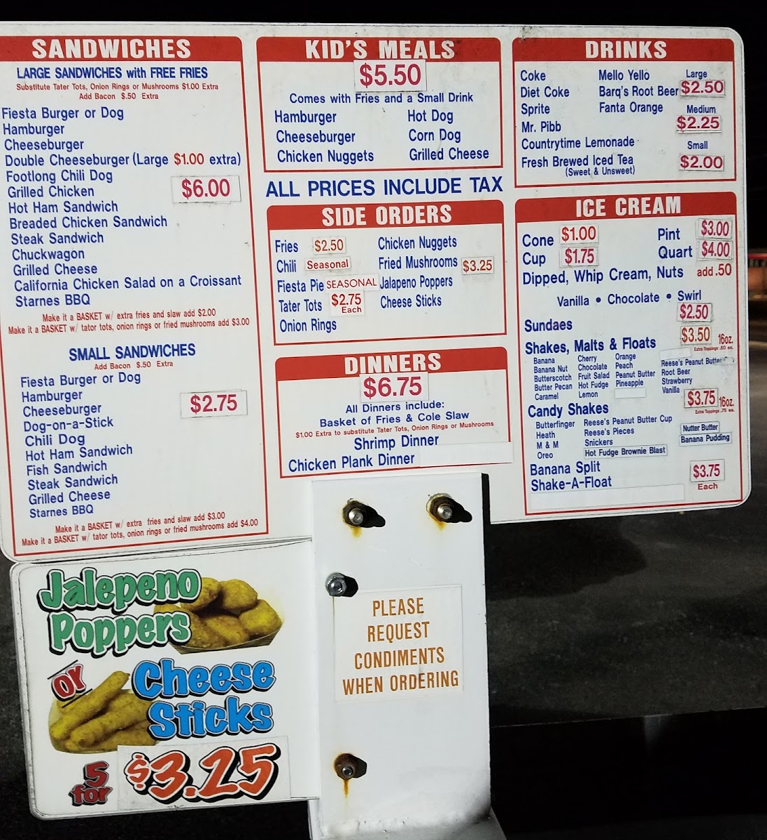 Menu Bob's Drive-In Restaurant-9