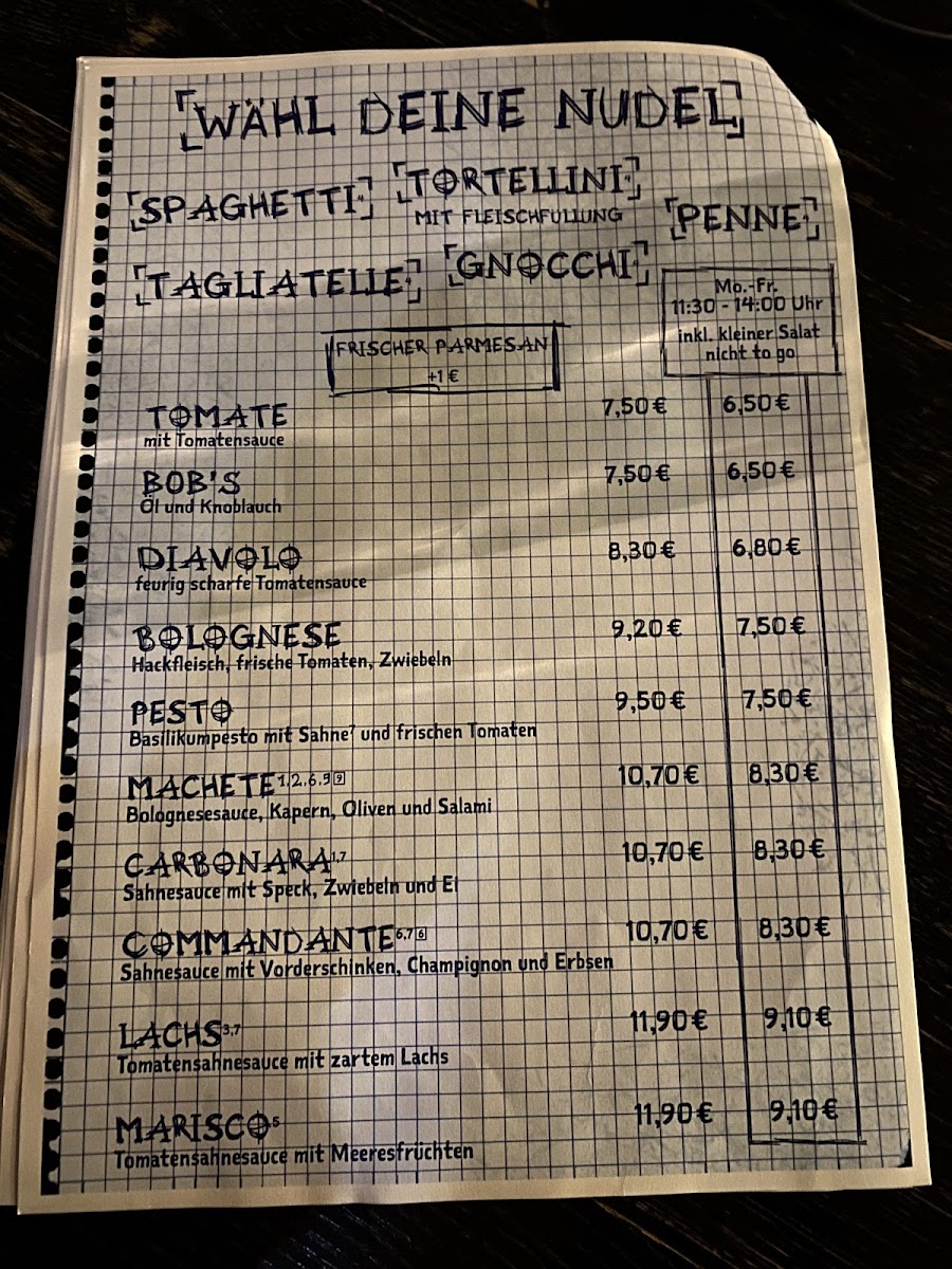 Menu Bob's Rock & Bowl Hammerschmiede-8