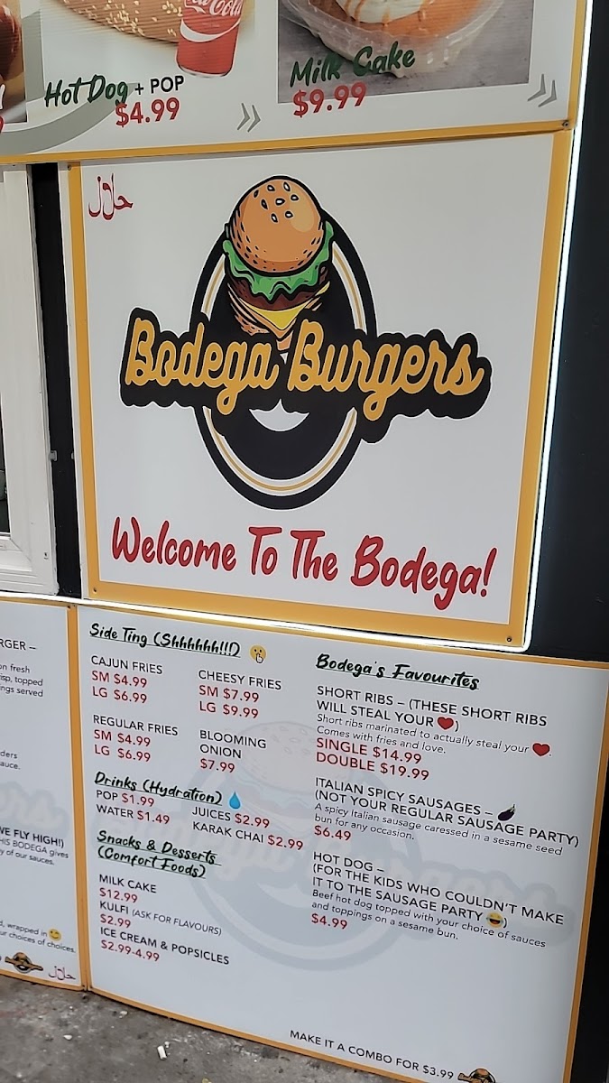 Menu Bodega Burgers - Downtown Yonge St.-10