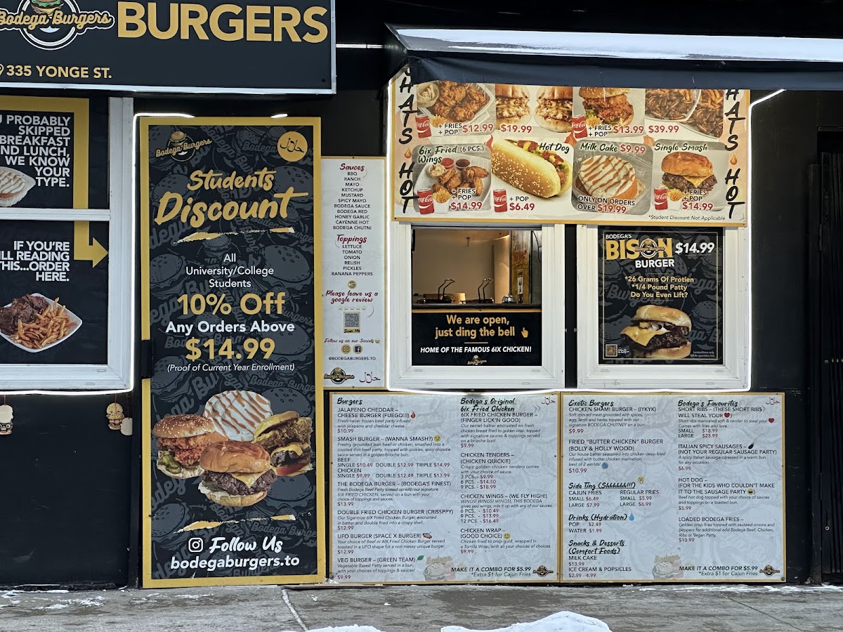 Menu Bodega Burgers - Downtown Yonge St.-3