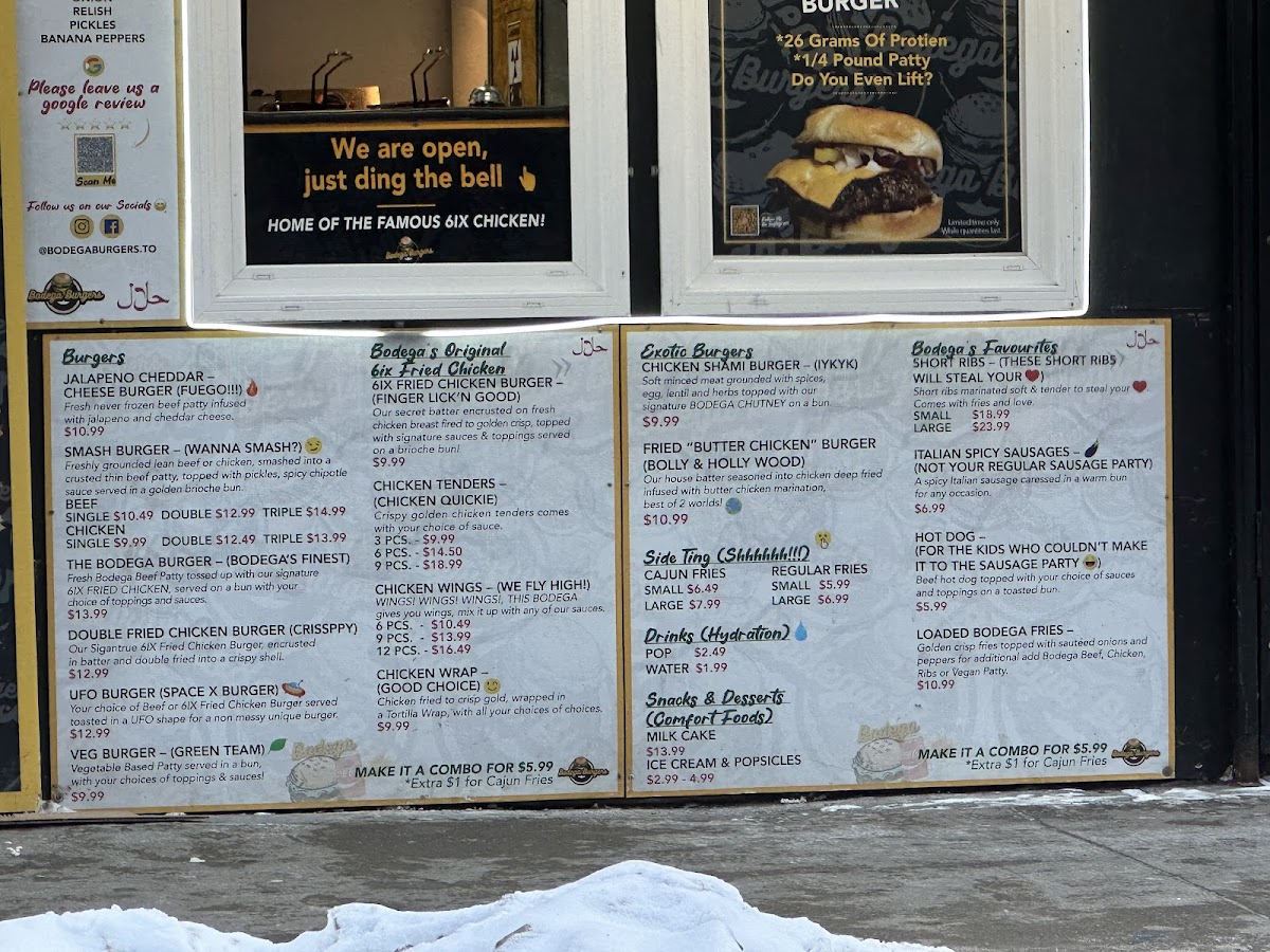 Menu Bodega Burgers - Downtown Yonge St.-4
