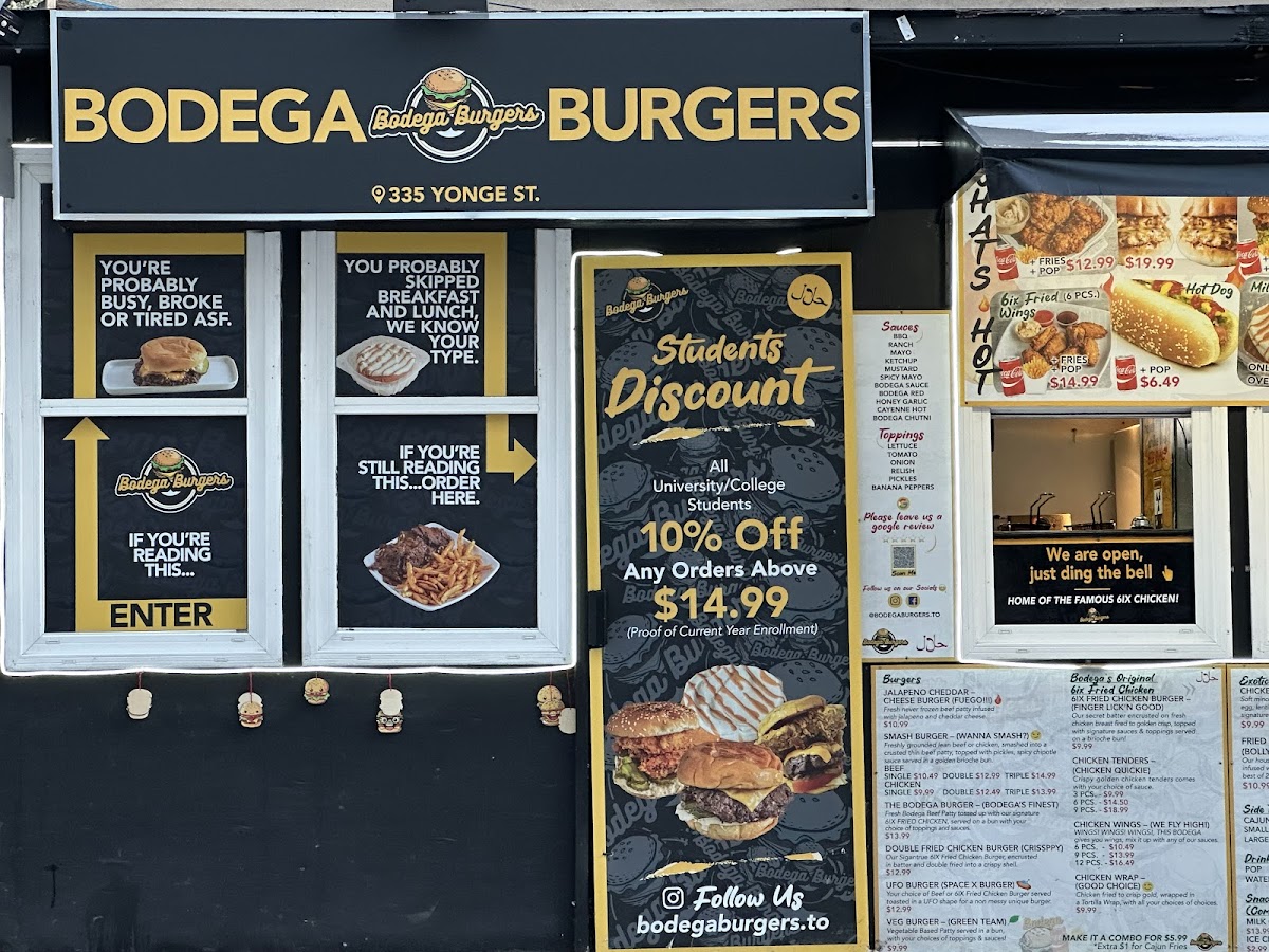Menu Bodega Burgers - Downtown Yonge St.-5