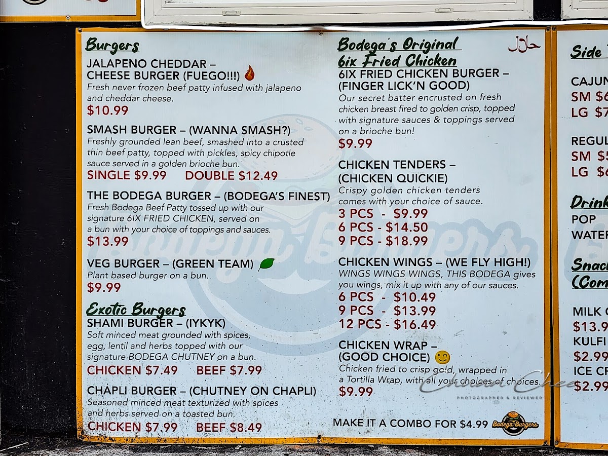 Menu Bodega Burgers - Downtown Yonge St.-6