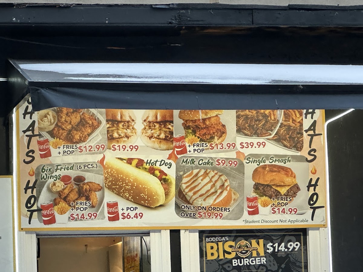 Menu Bodega Burgers - Downtown Yonge St.-8