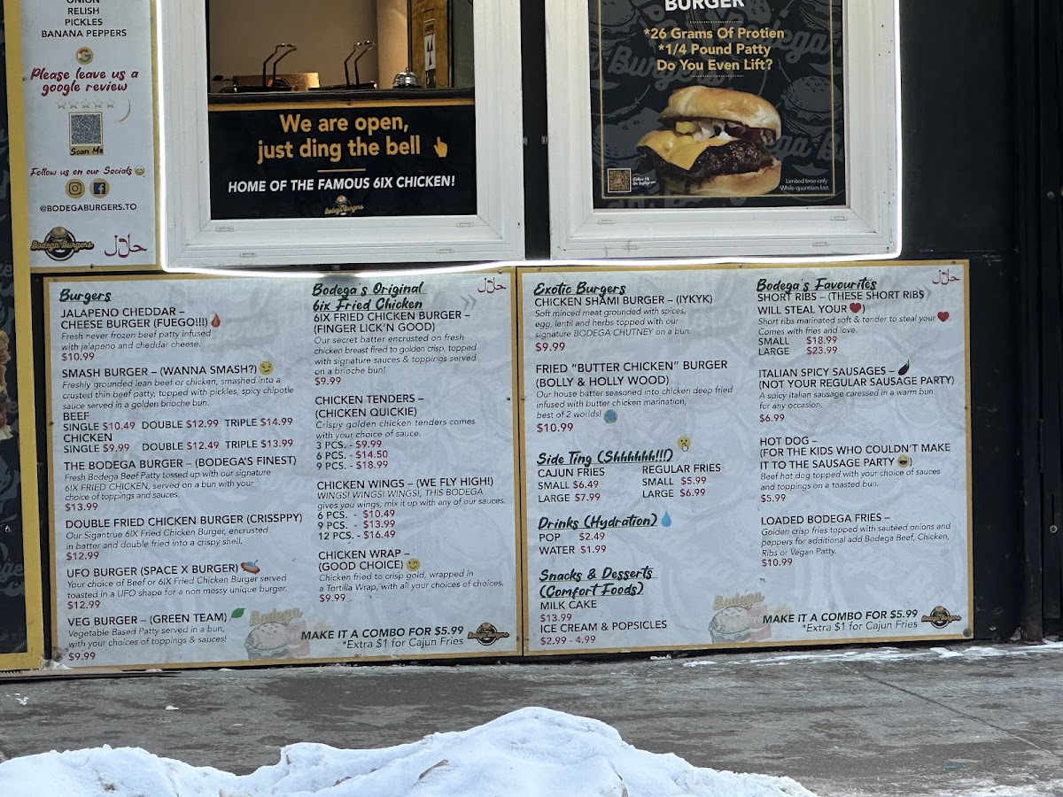Menu Bodega Burgers - Downtown Yonge St.-9