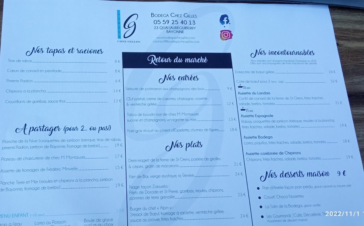 Menu Bodega Chez Gilles-2