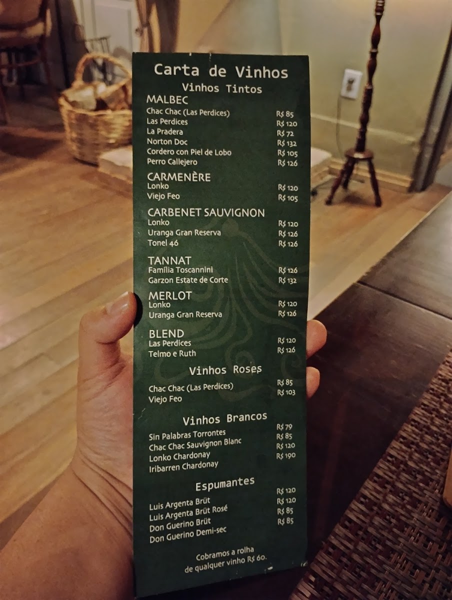 Menu Bodega Da Xv-4