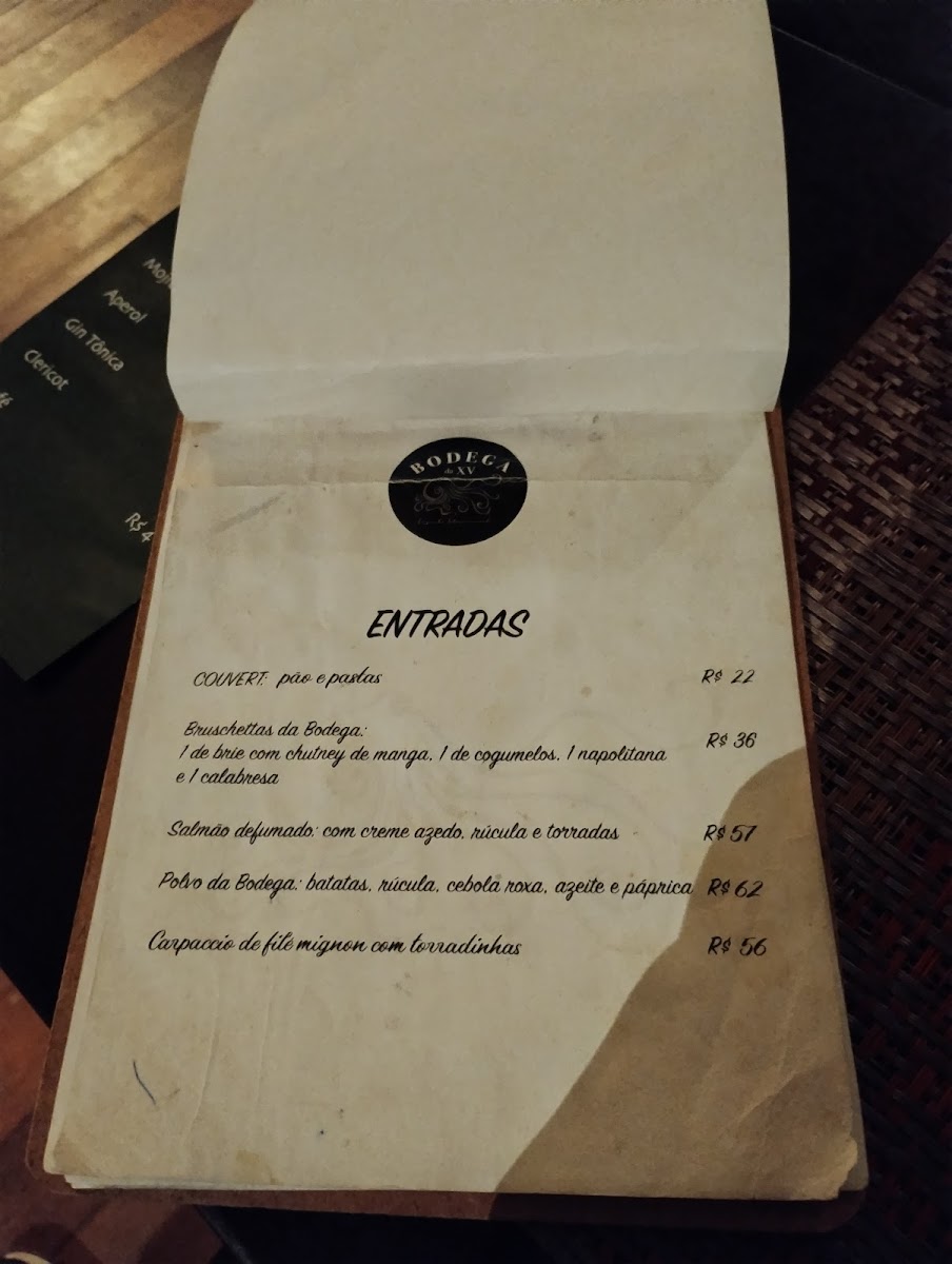 Menu Bodega Da Xv-5